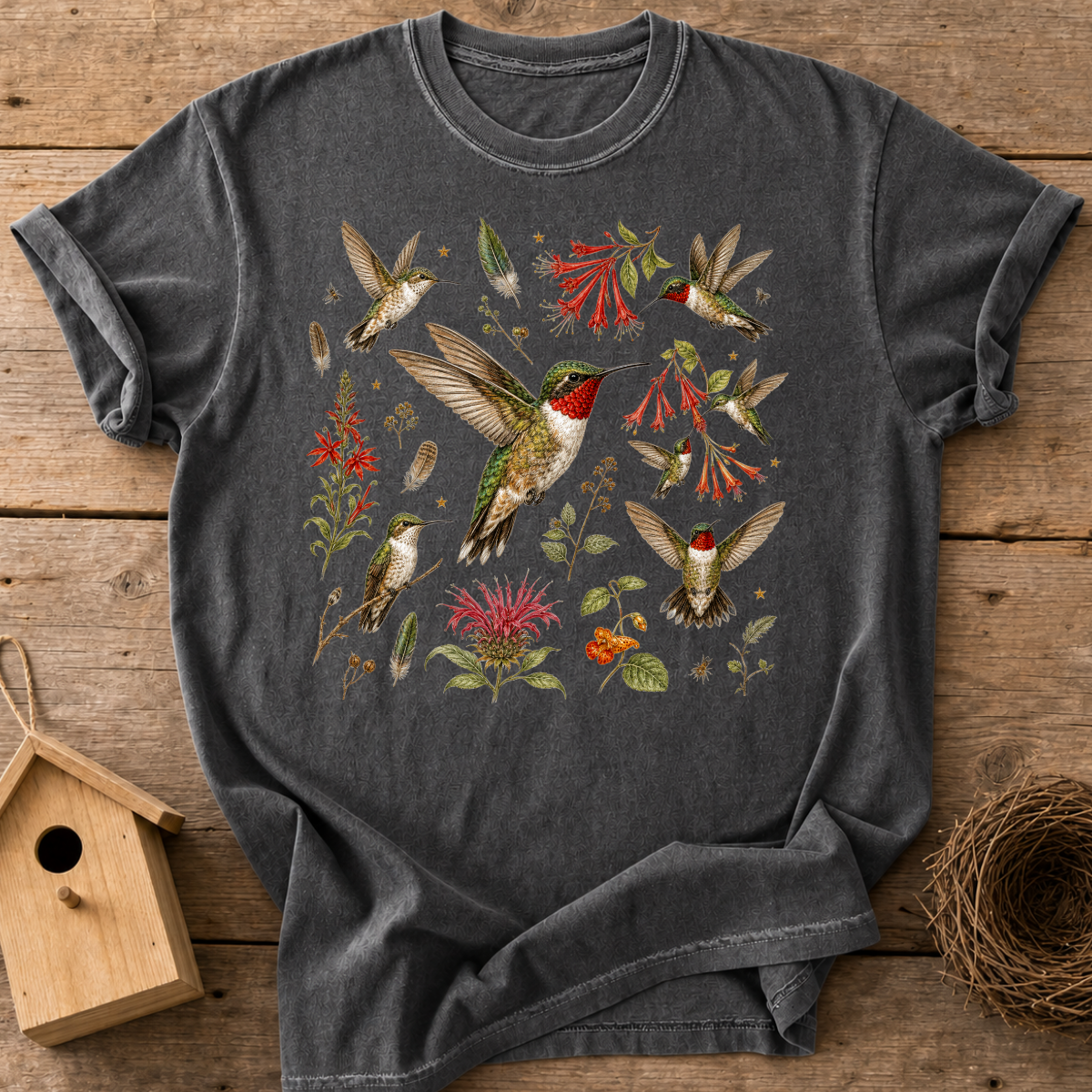 Hummingbird Flowers T-Shirt