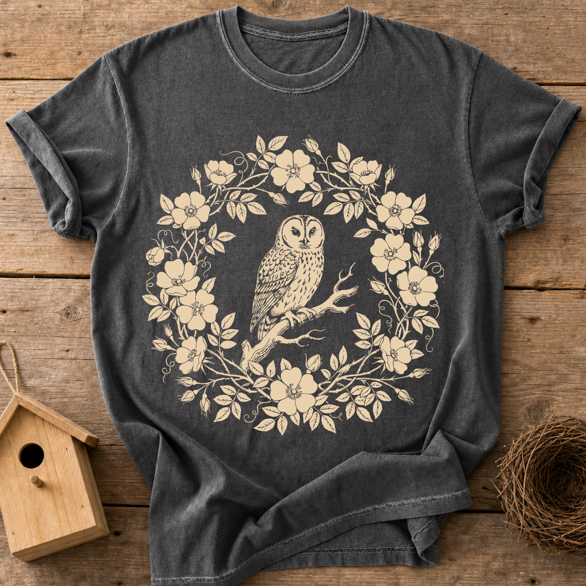 Owl Wreath T-Shirt