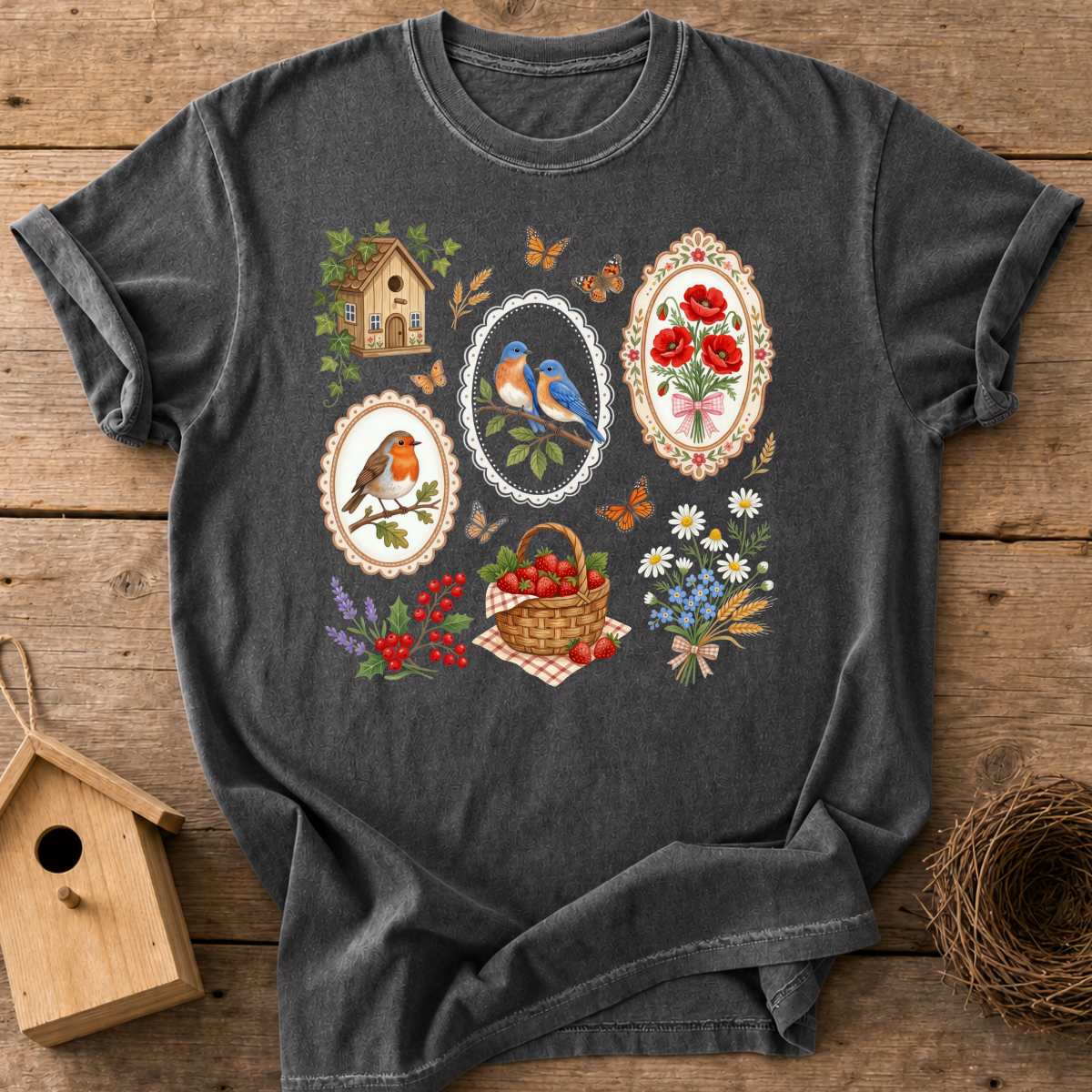 Cottage Birds T-Shirt