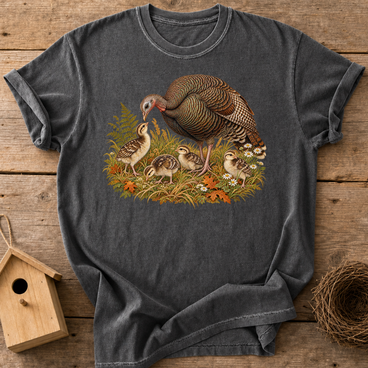 Woodland Turkey Family T-Shirt