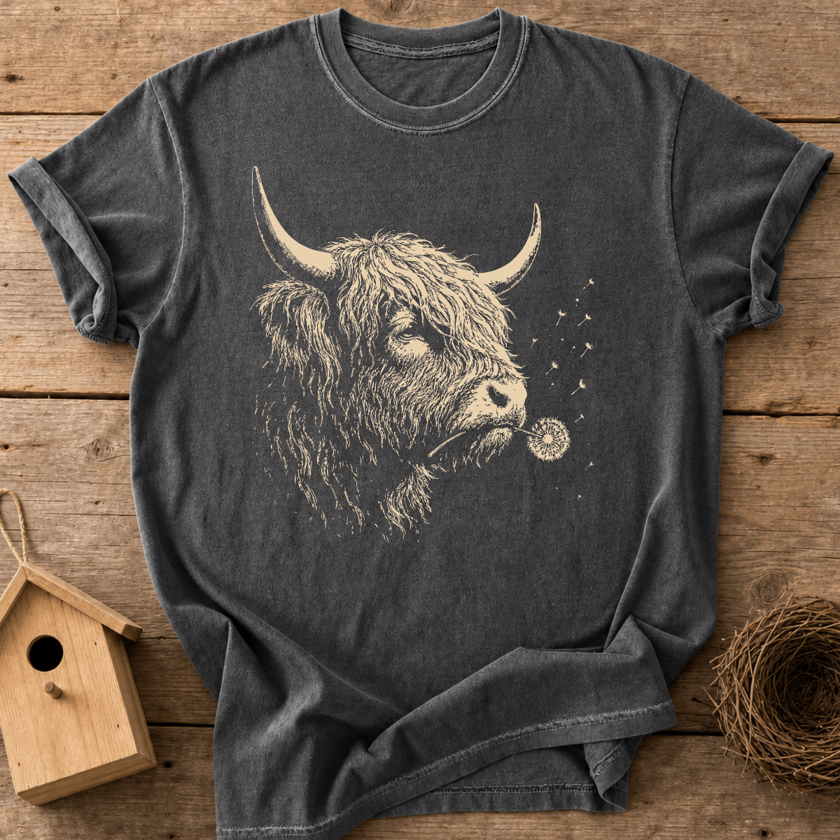 Highland Cow Dandelion T-Shirt