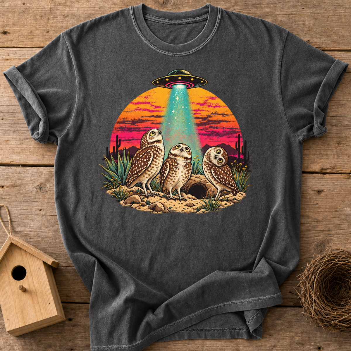 Desert Owls UFO T-Shirt