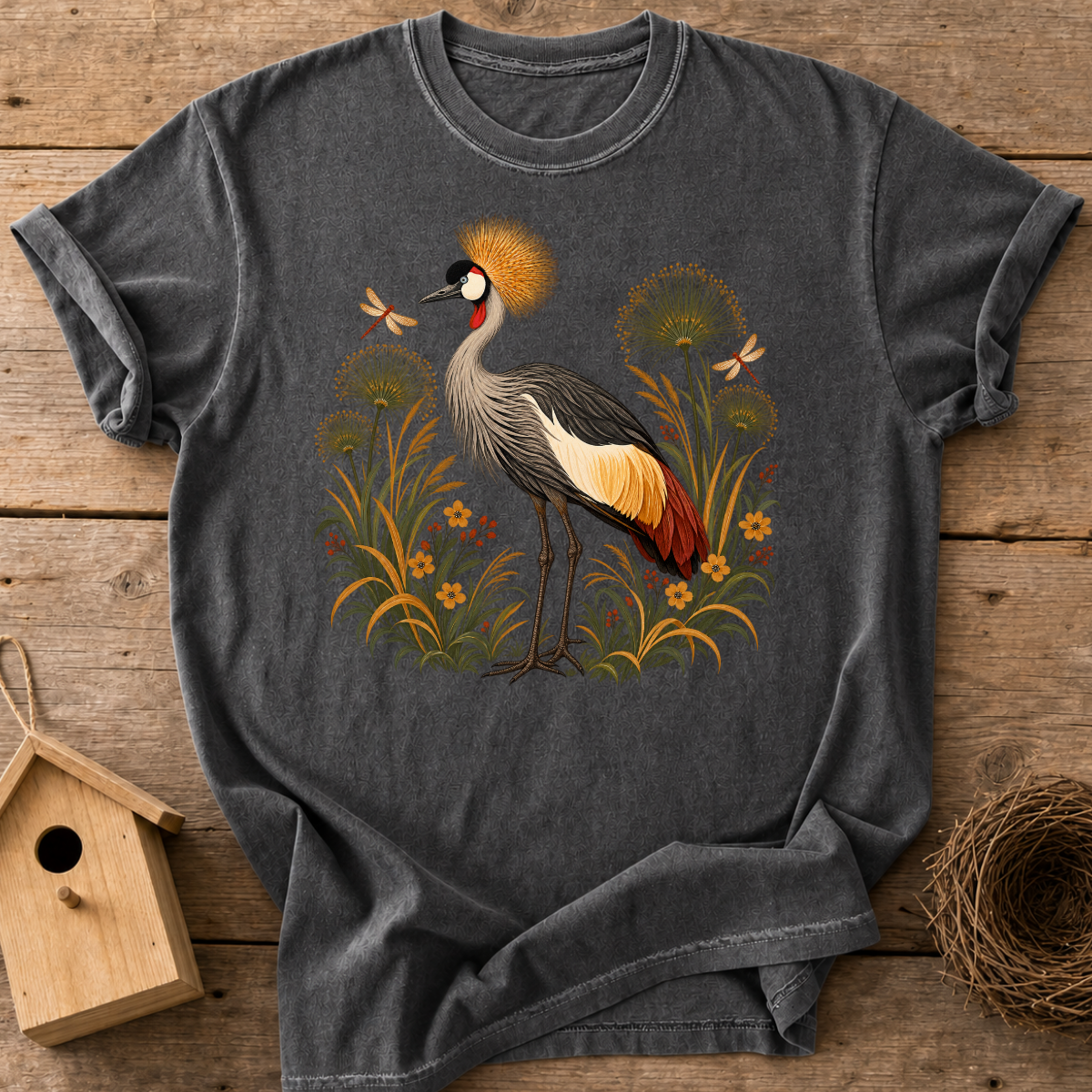 Crowned Crane Meadow T-Shirt