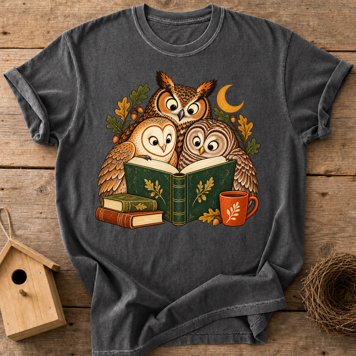 Cozy Reading Owls T-Shirt