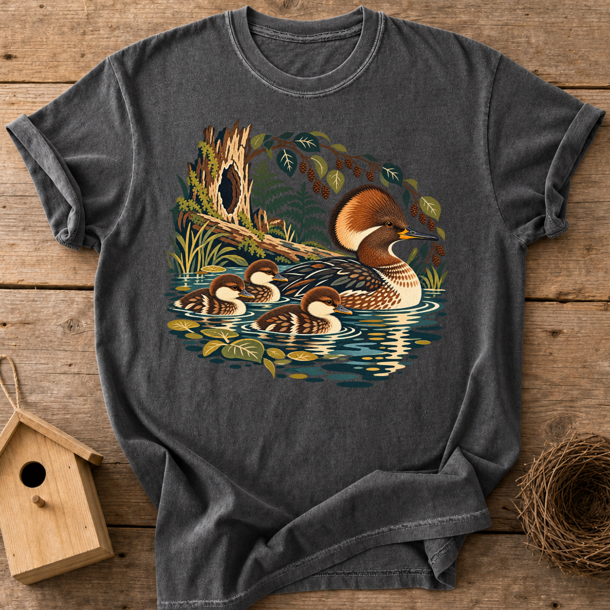 Woodland Merganser Family T-Shirt