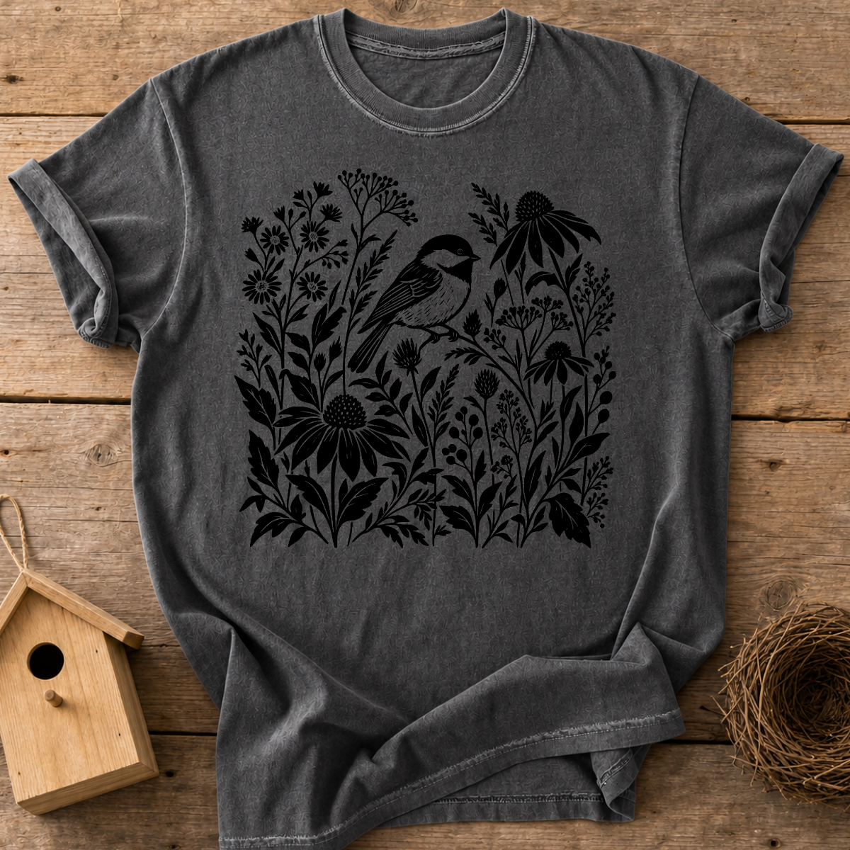 Wildflower Chickadee T-Shirt