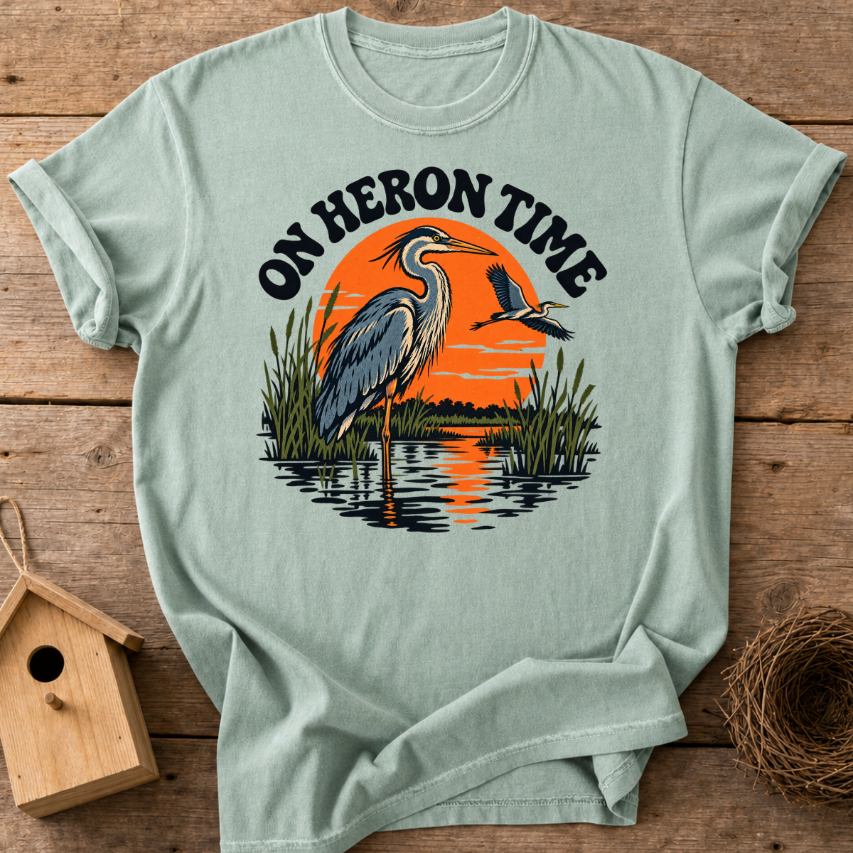 On Heron Time T-Shirt