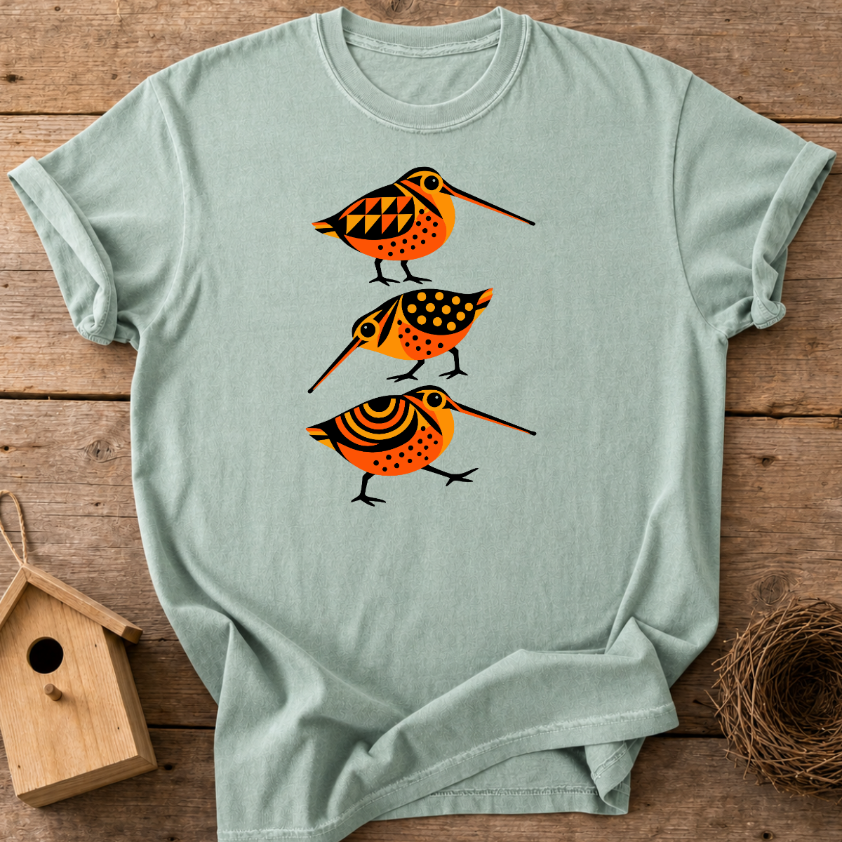 Folk Art Woodcock T-Shirt