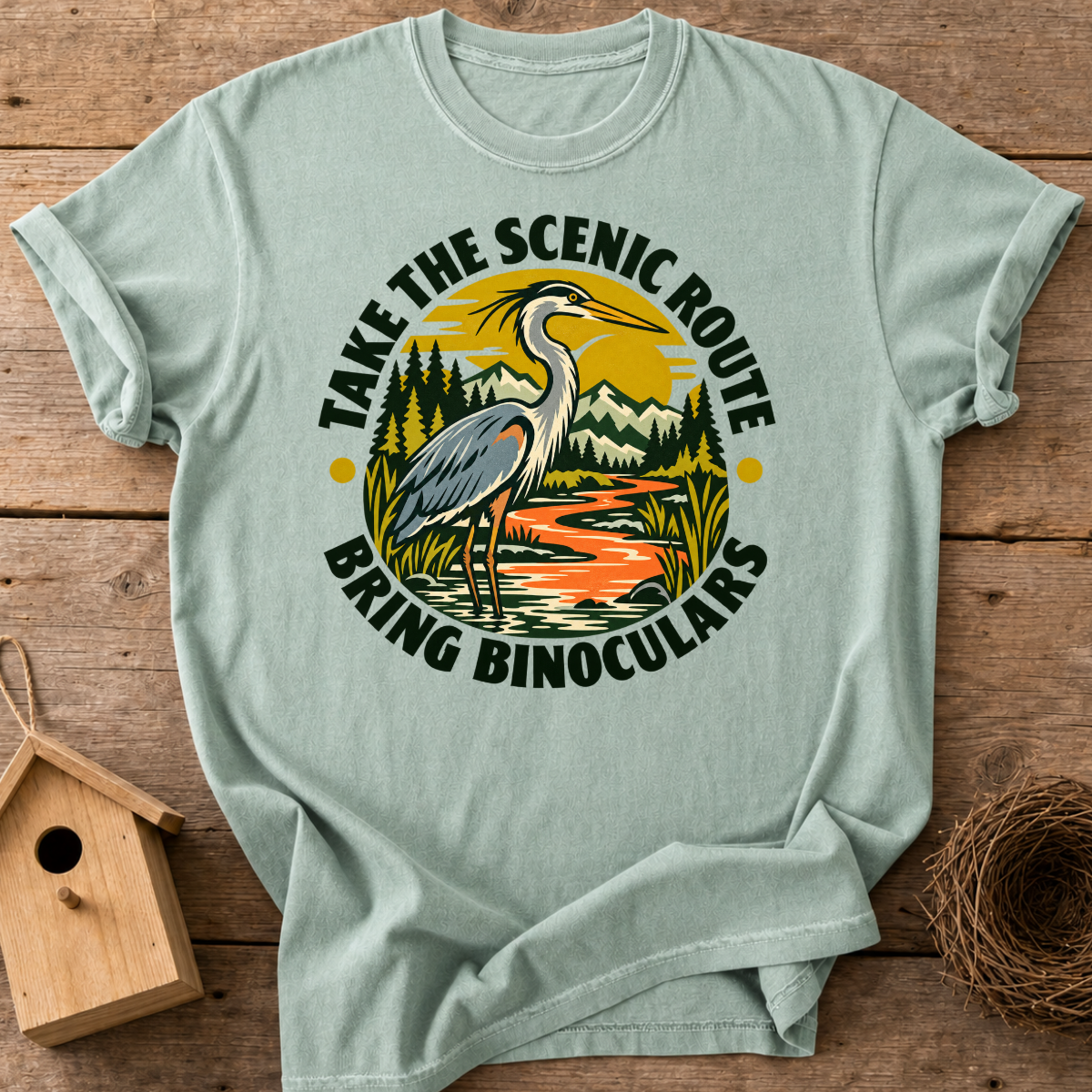 Scenic Route Heron T-Shirt