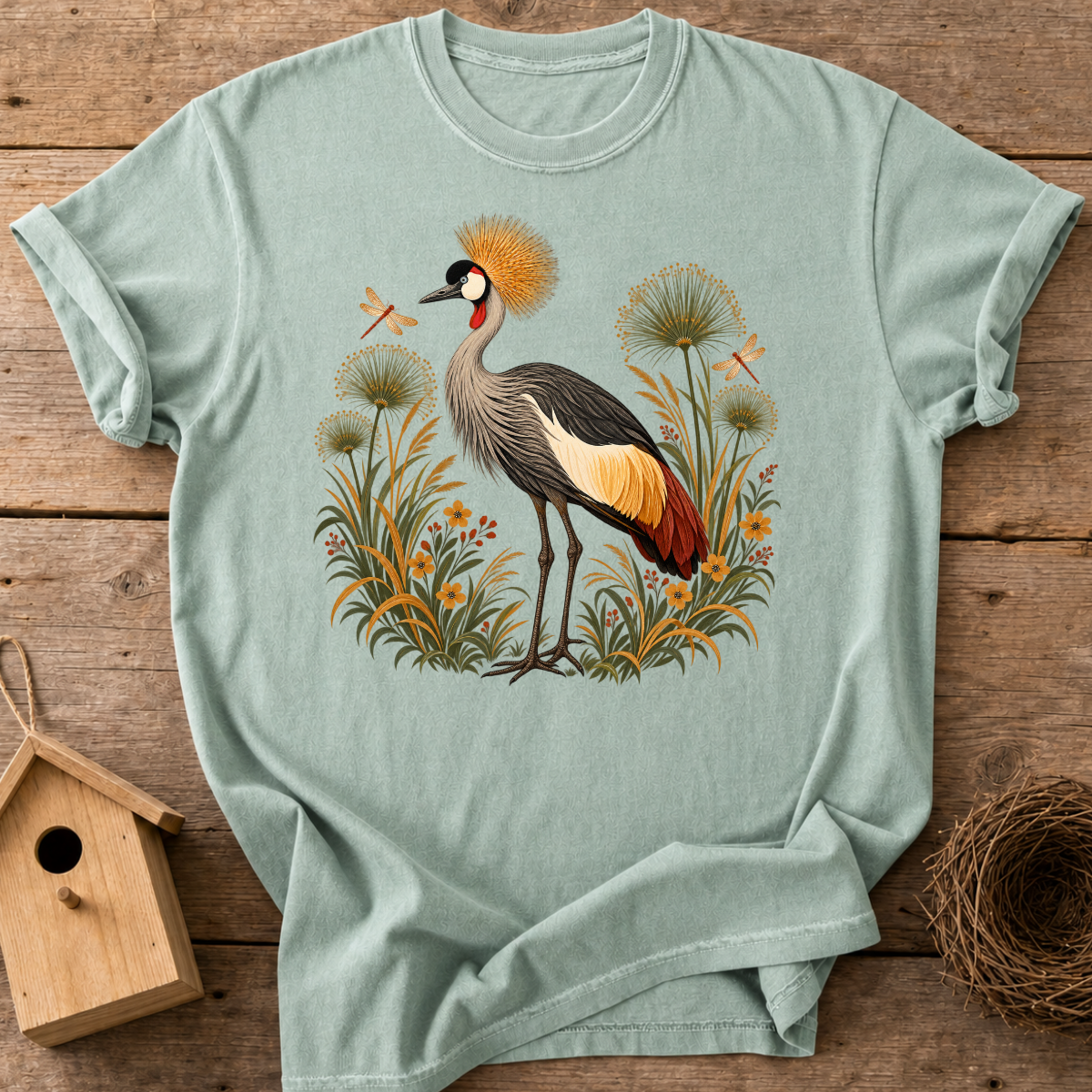 Crowned Crane Meadow T-Shirt