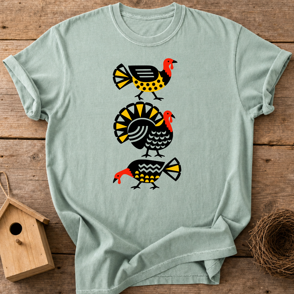 Folk Art Turkey T-Shirt