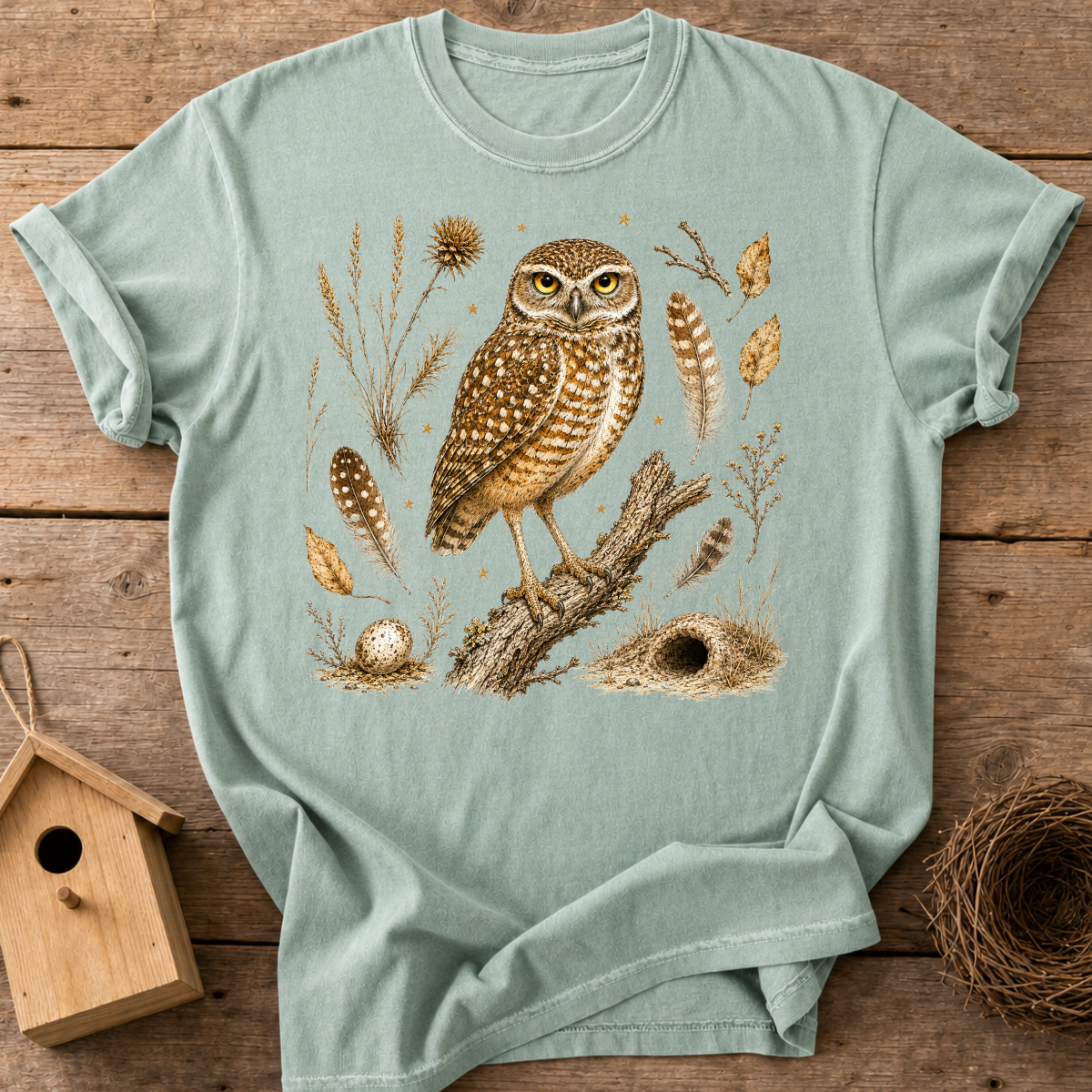 Vintage Burrowing Owl T-Shirt