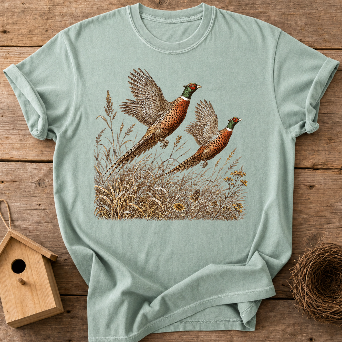 Pheasants In Flight T-Shirt