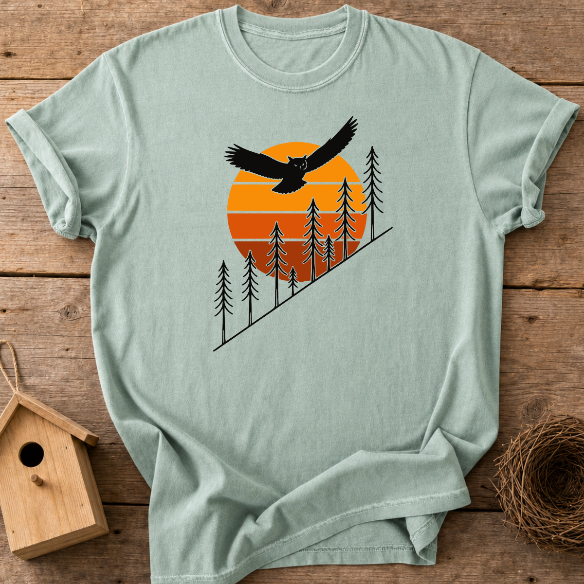 Owl Mountain Sunset T-Shirt