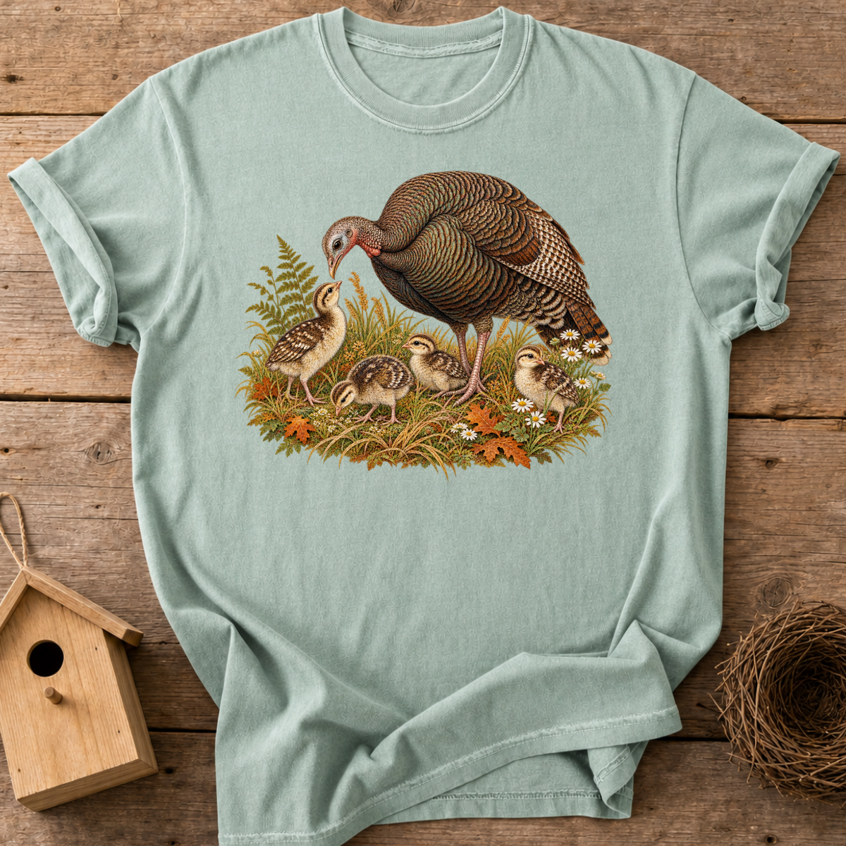 Woodland Turkey Family T-Shirt