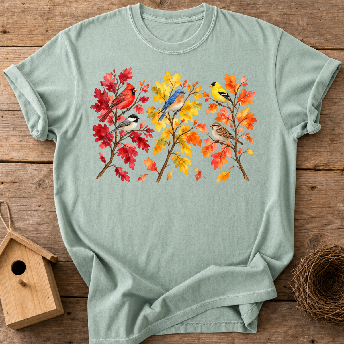 Fall Backyard Birds T-Shirt