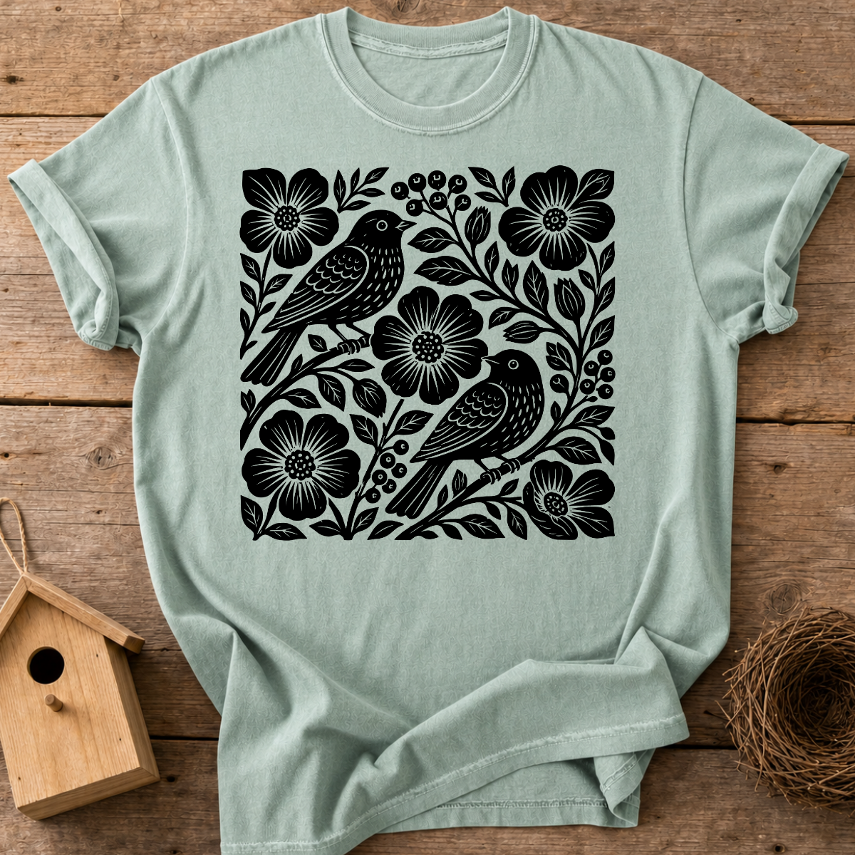 Birds And Roses T-Shirt