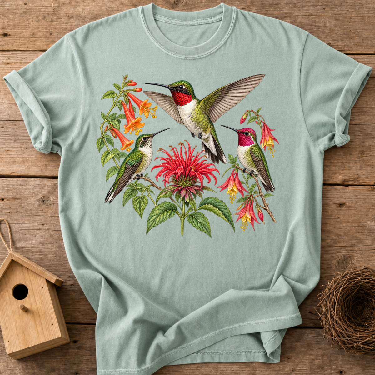 Botanical Hummingbirds T-Shirt