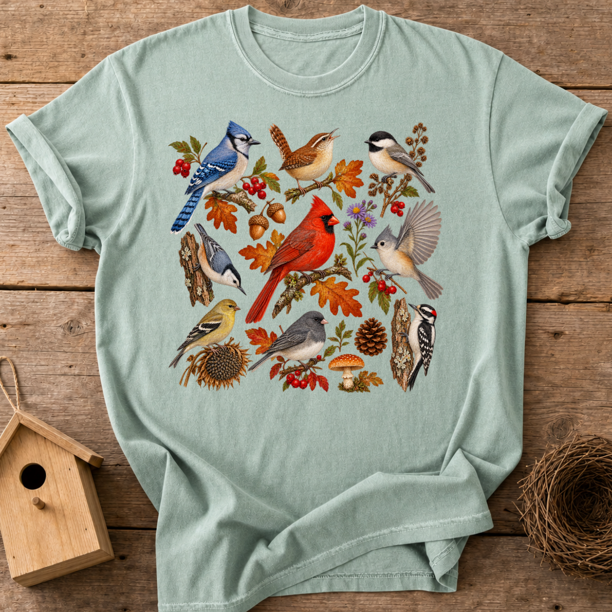Fall Backyard Birds T-Shirt