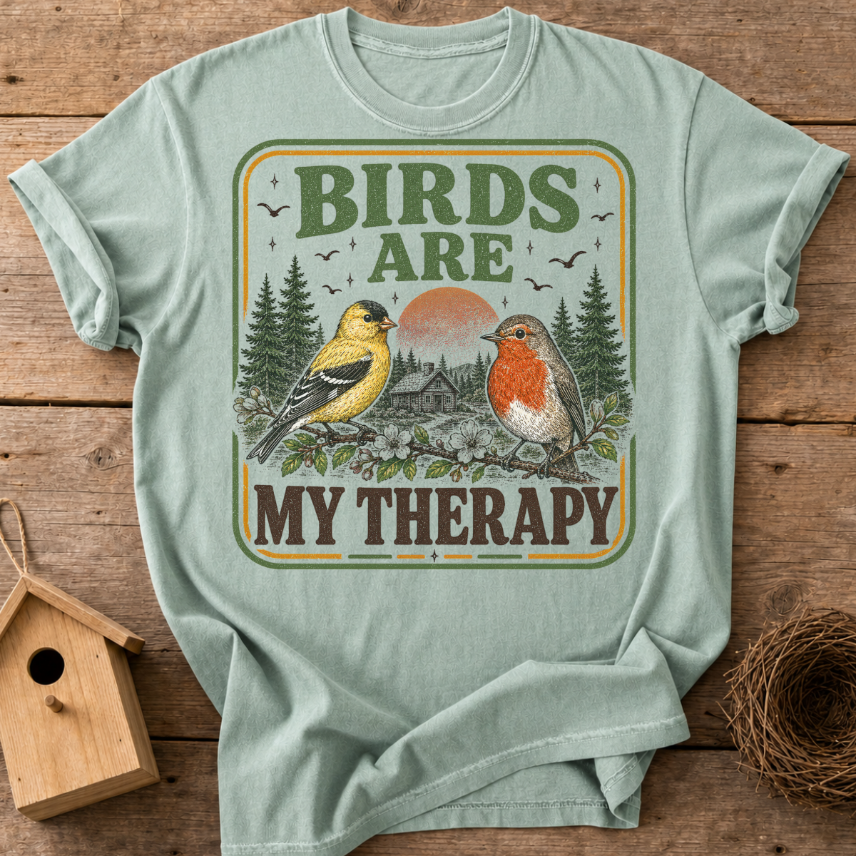 Birds Are My Therapy T-Shirt