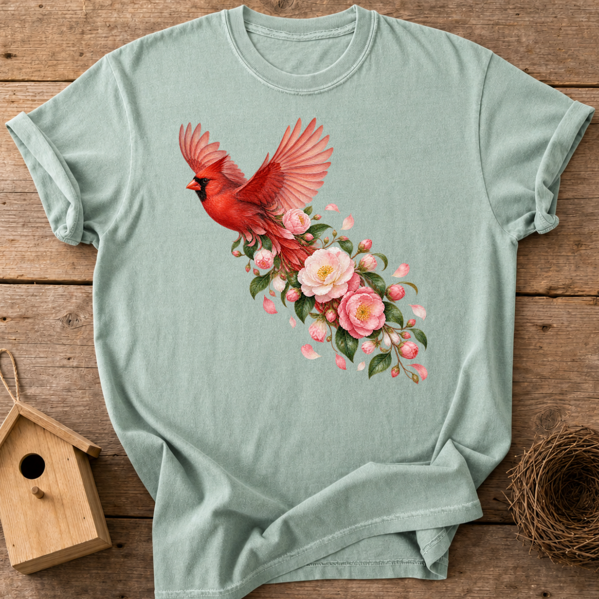 Cardinal Blossom Flight T-Shirt