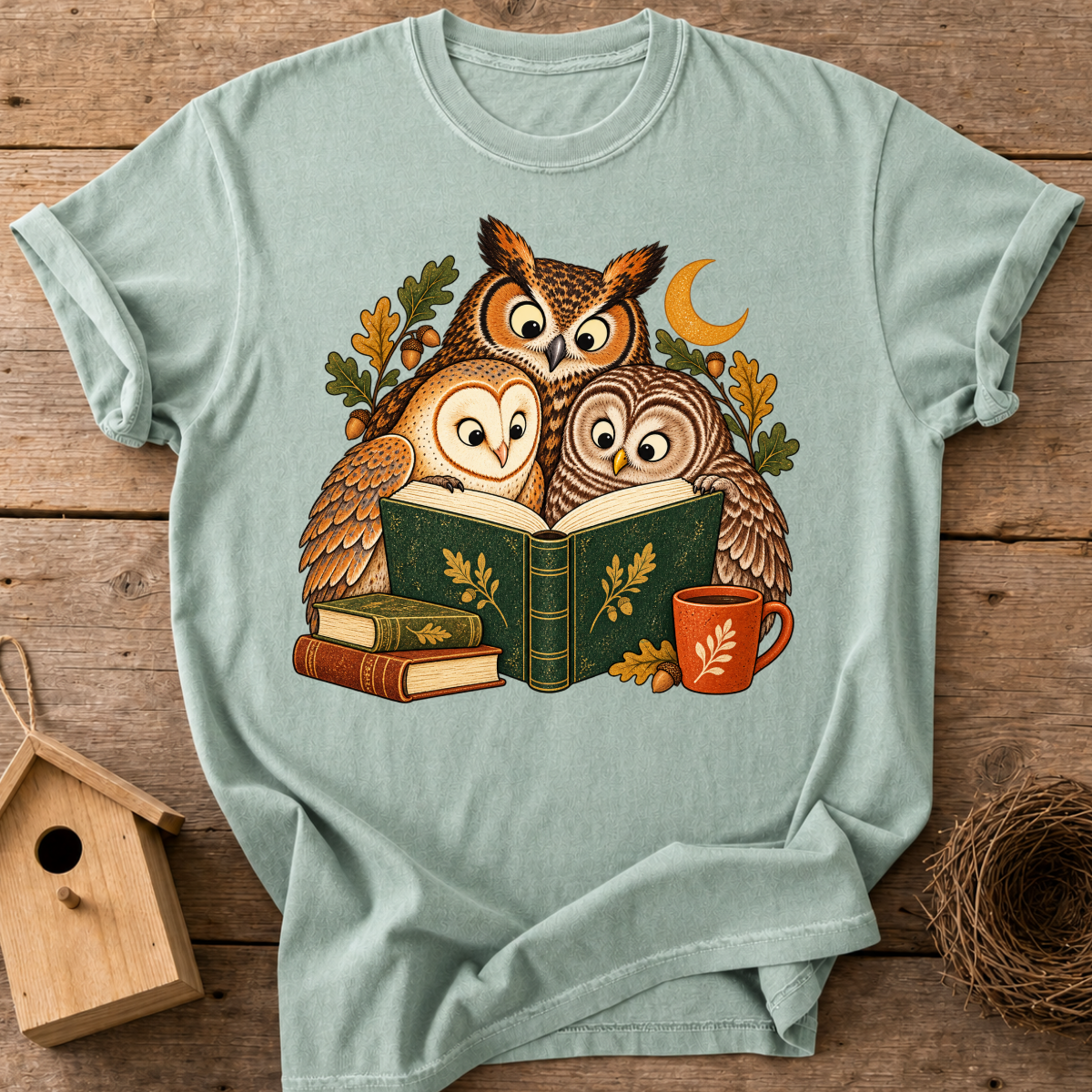 Cozy Reading Owls T-Shirt