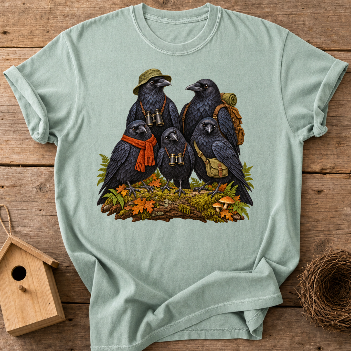 Raven Birdwatching Crew T-Shirt