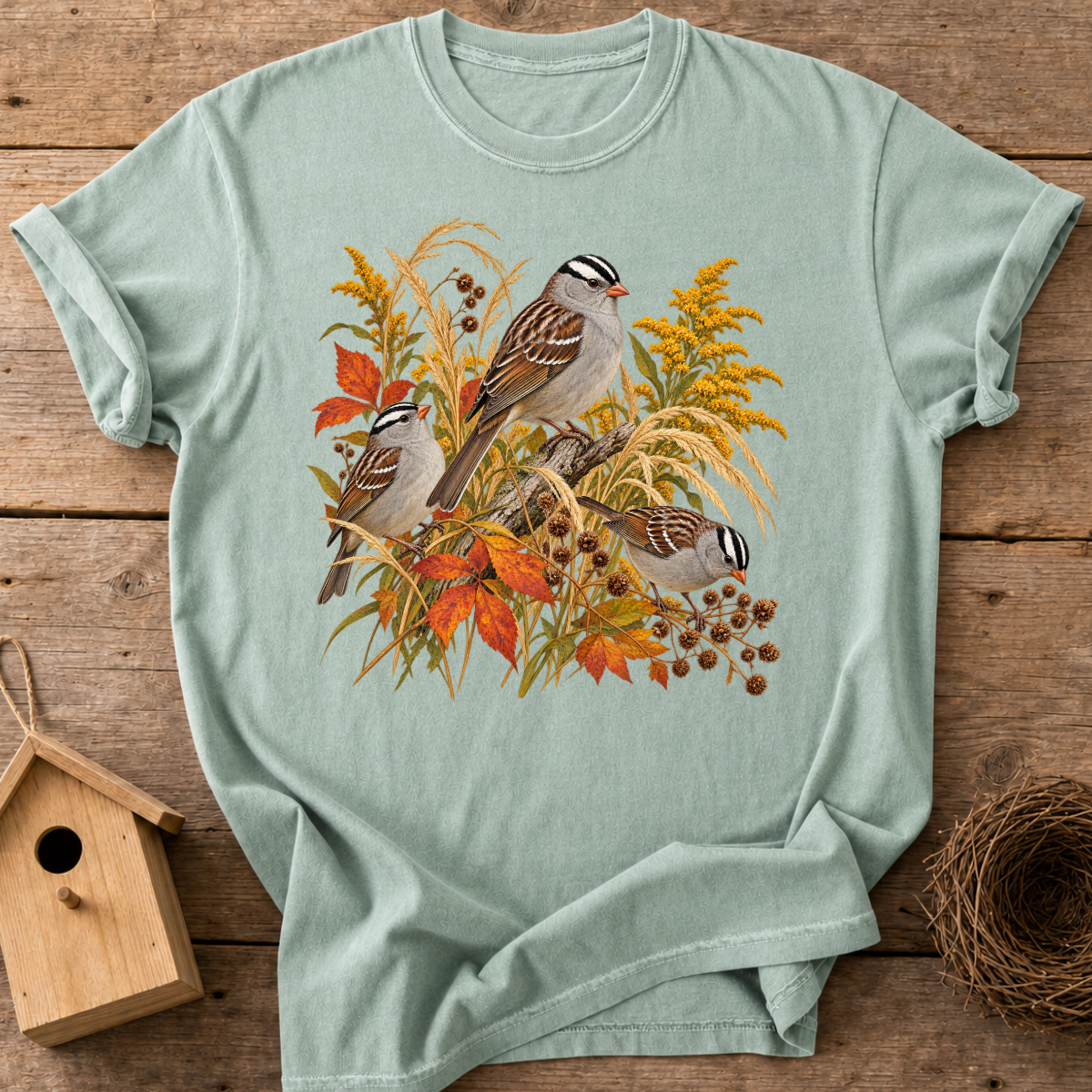 Fall White-Crowned Sparrow T-Shirt