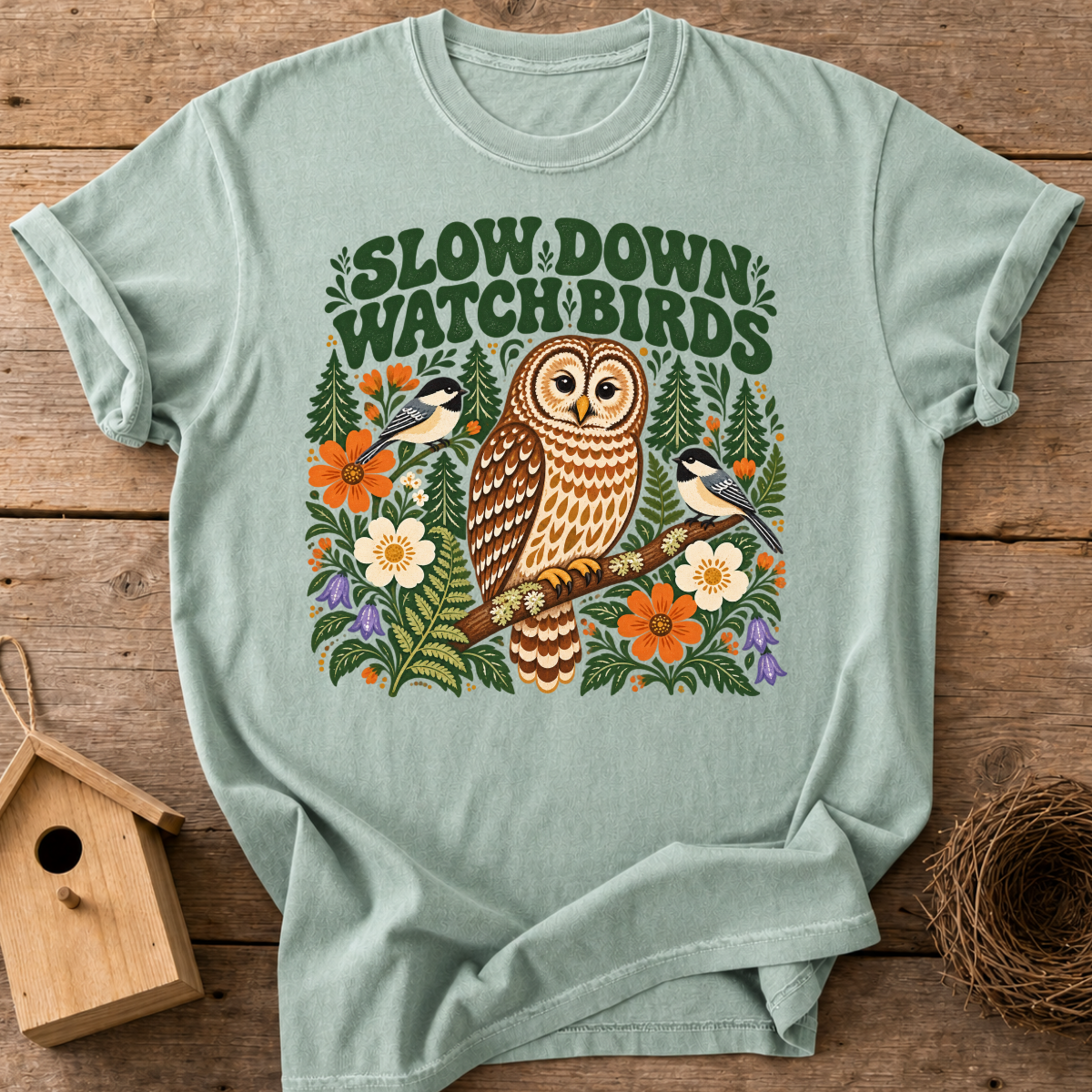 Slow Down Birding T-Shirt