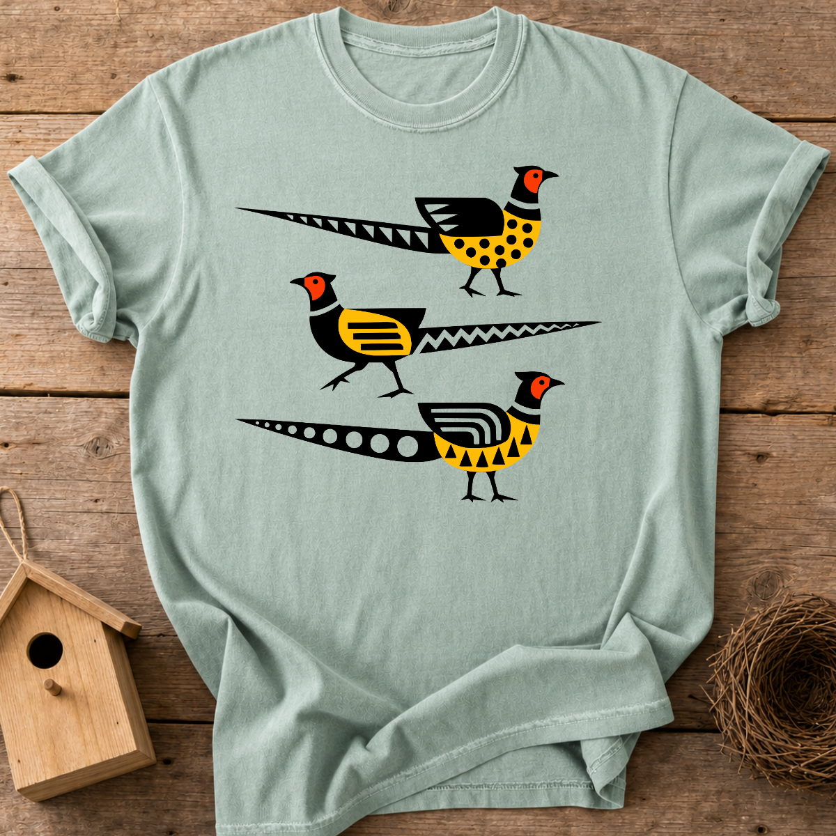 Folk Art Pheasant T-Shirt