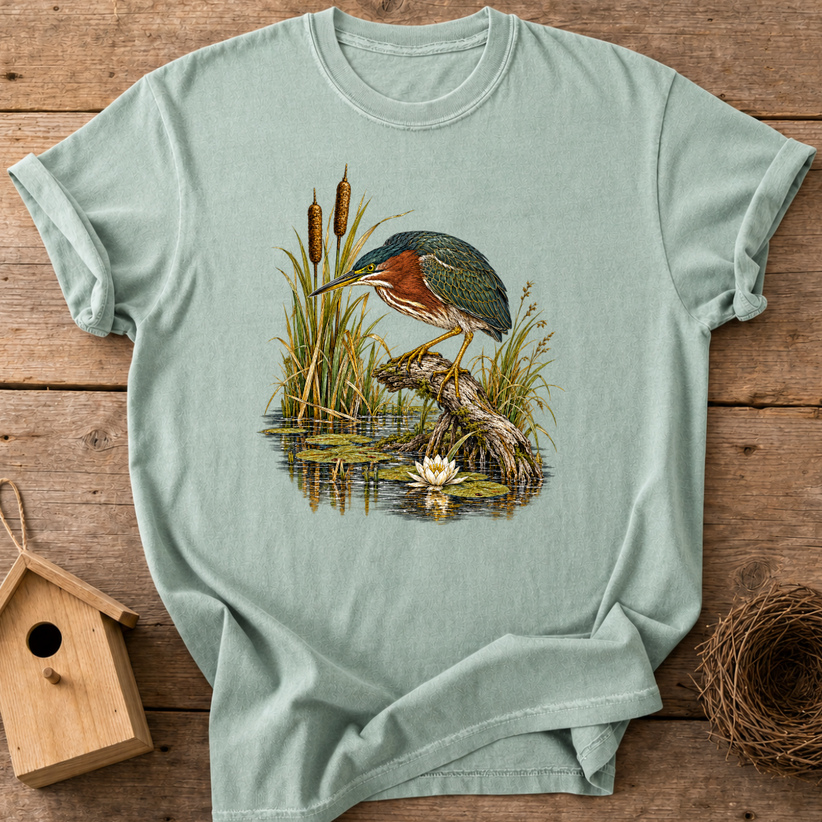 Green Heron Marsh T-Shirt