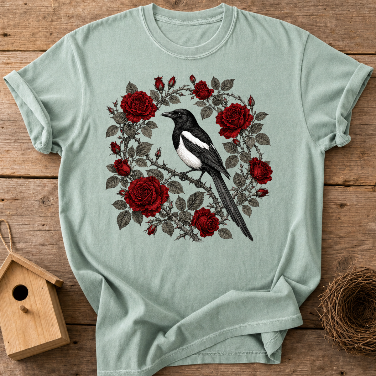 Magpie Roses T-Shirt