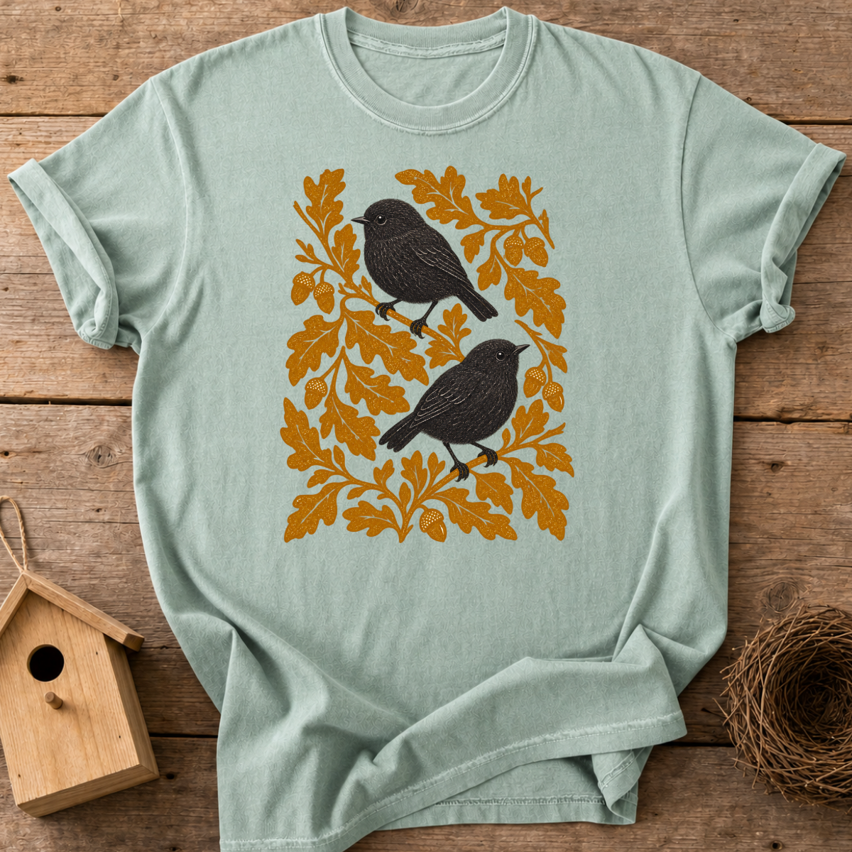 Fall Black Robin T-Shirt