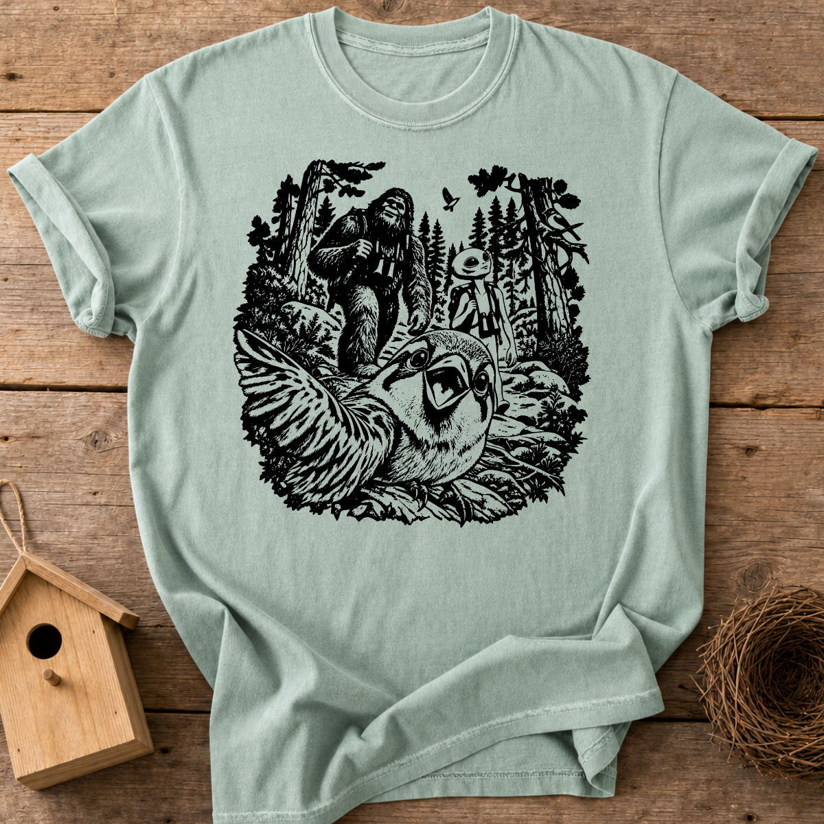 Cryptid Bird Selfie T-Shirt