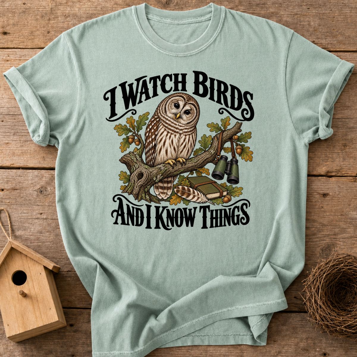 Wise Owl Birder T-Shirt