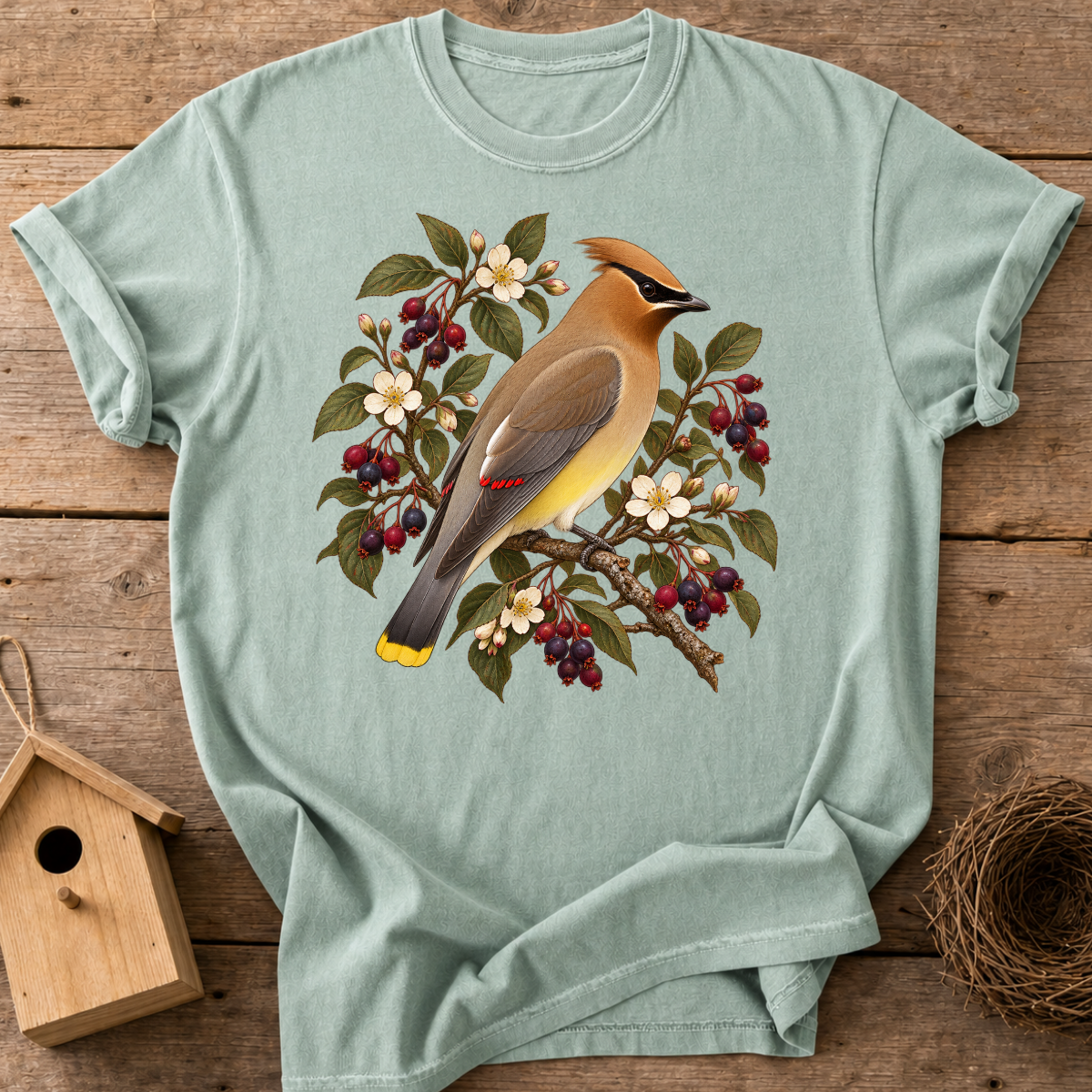 Cedar Waxwing Blossom T-Shirt