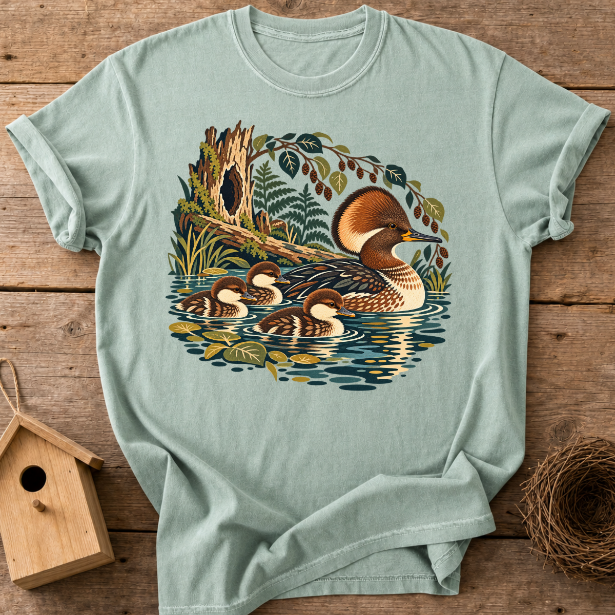 Woodland Merganser Family T-Shirt