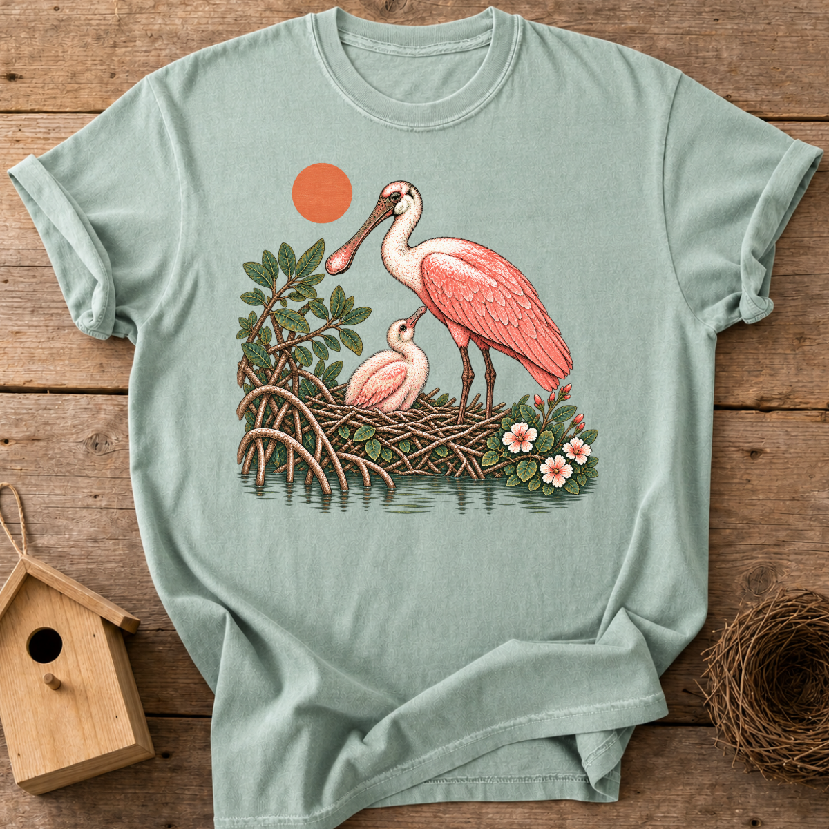 Roseate Spoonbill Family T-Shirt