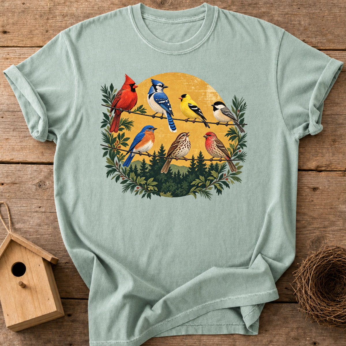 Backyard Bird Gathering T-Shirt