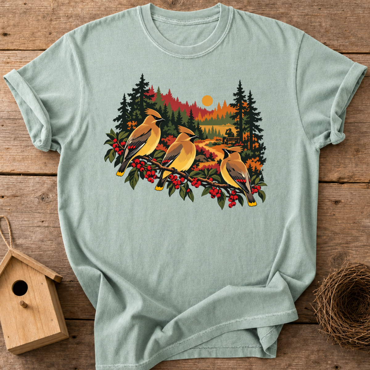 Autumn Waxwings T-Shirt