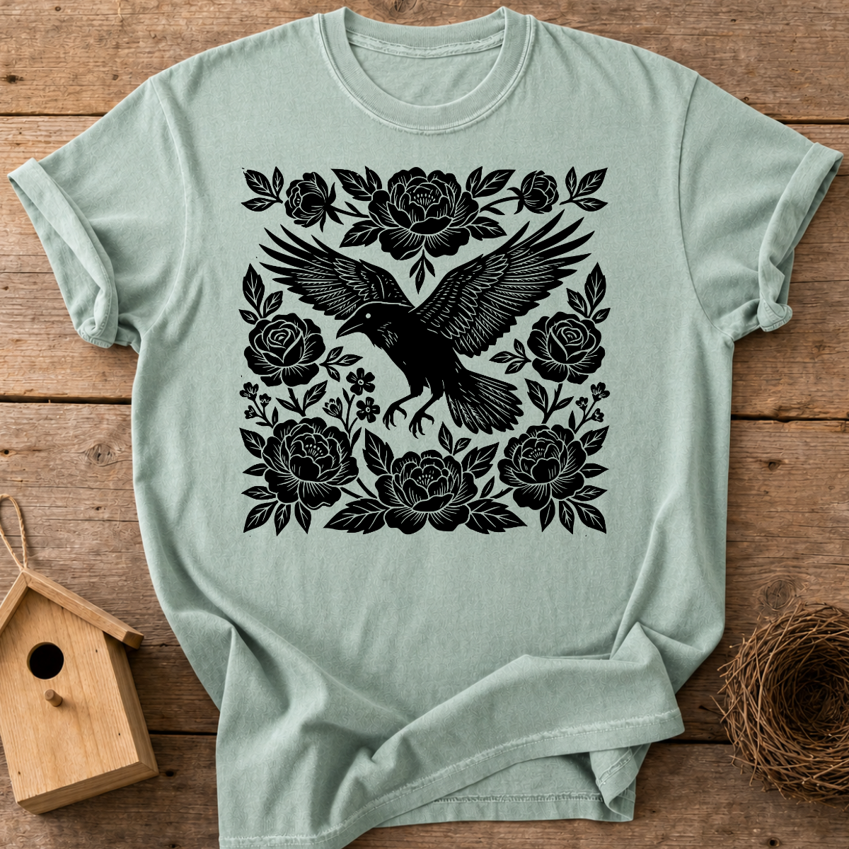 Raven And Roses T-Shirt