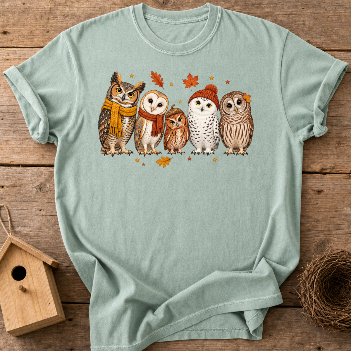 Cozy Fall Owls T-Shirt