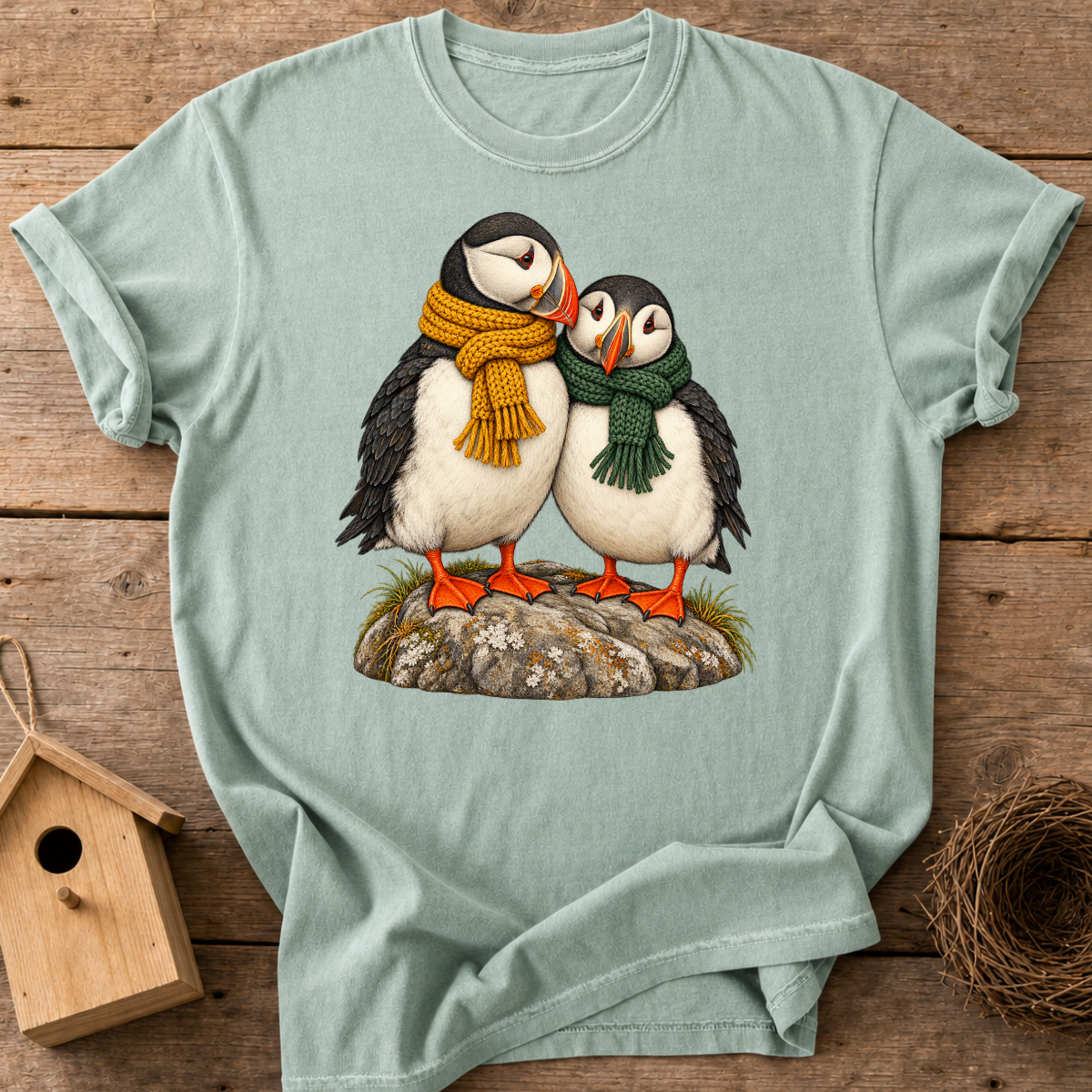 Cozy Puffin Pair T-Shirt