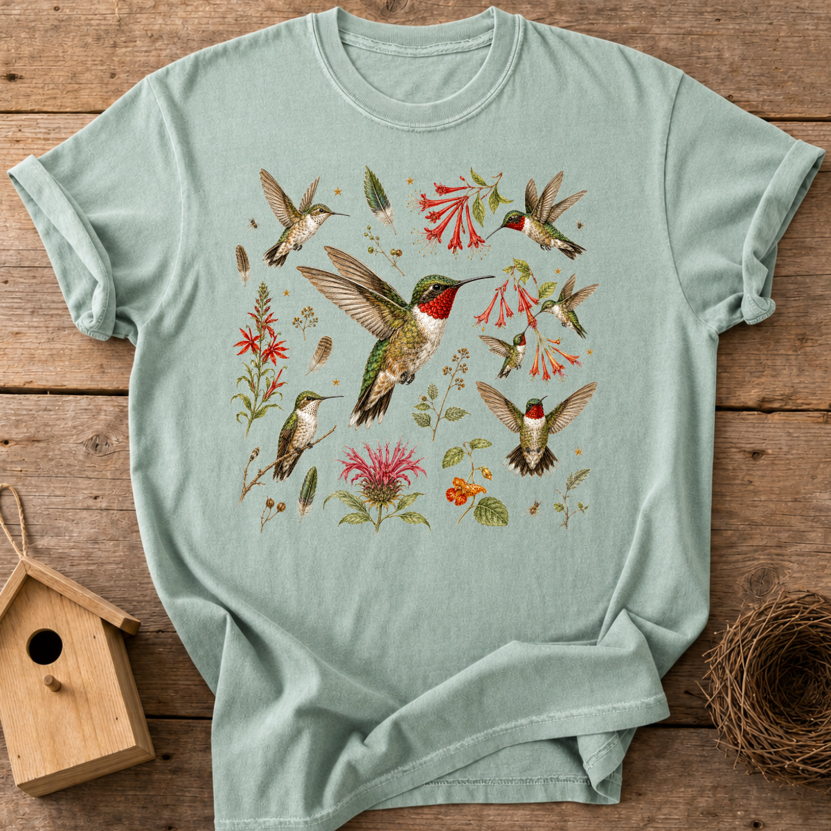 Hummingbird Flowers T-Shirt