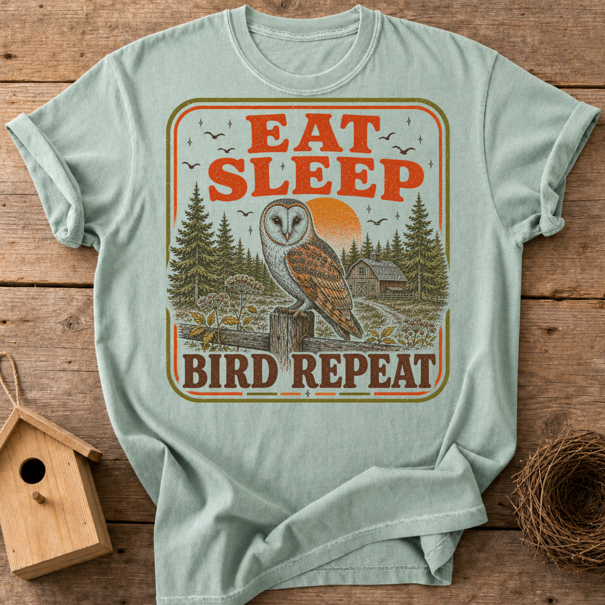 Eat Sleep Bird Repeat T-Shirt