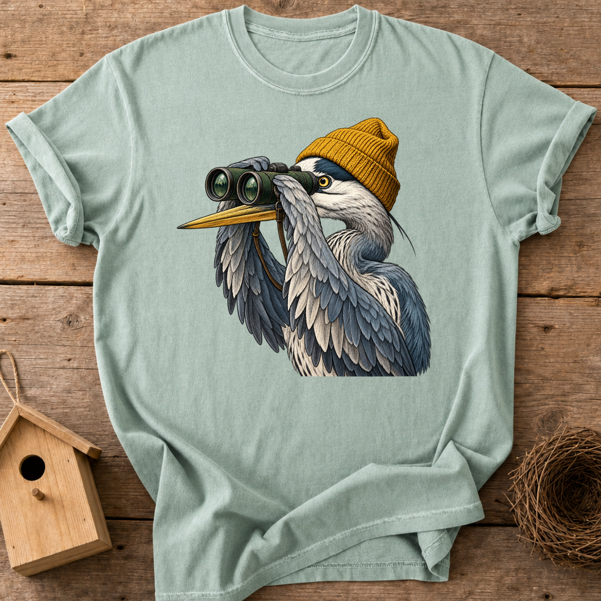 Birdwatching Heron T-Shirt