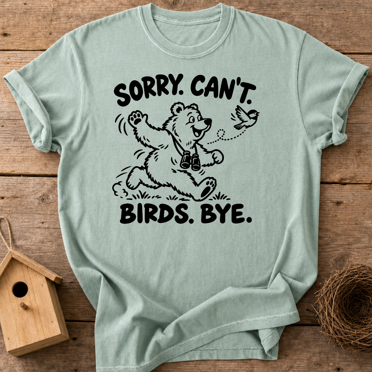 Birding Bear Goodbye T-Shirt
