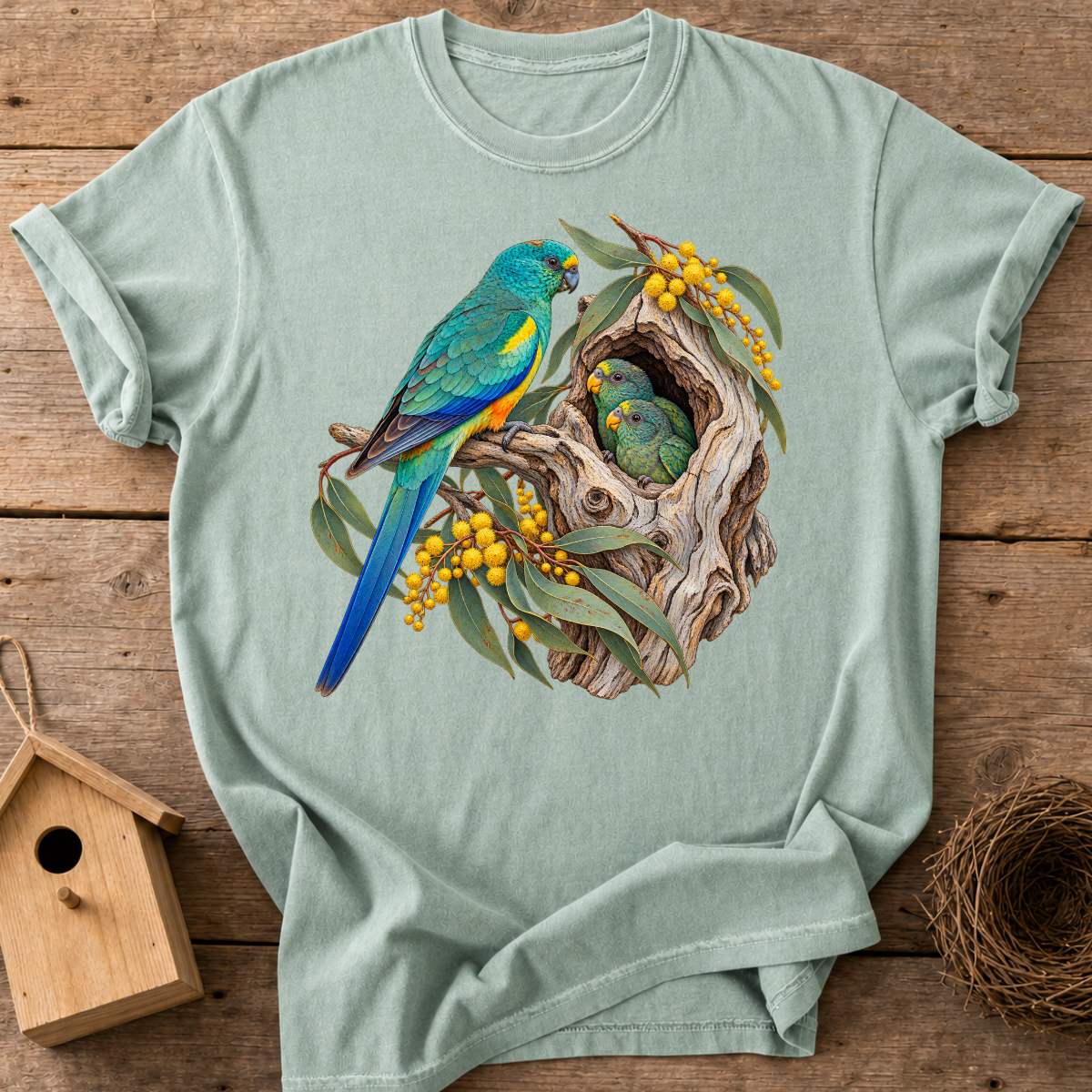 Parrot Family Nest T-Shirt