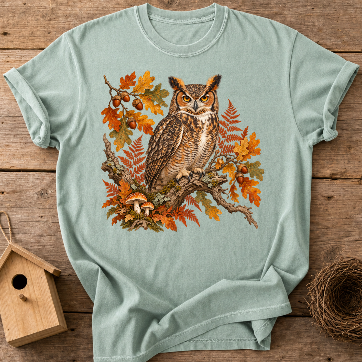 Fall Woodland Owl T-Shirt