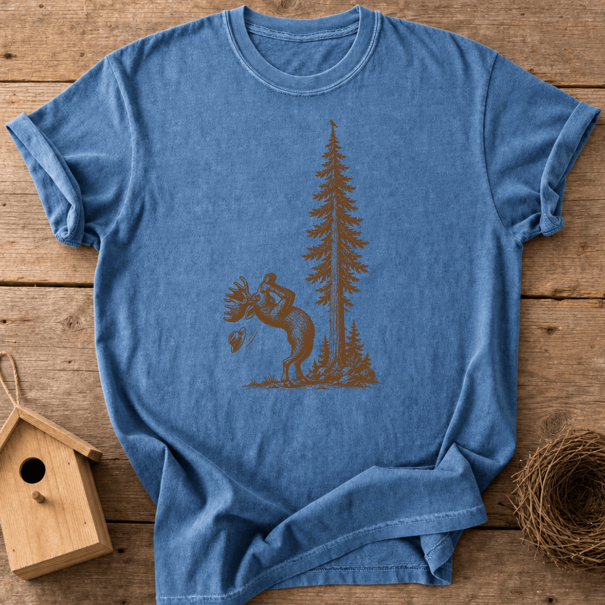 Birdwatching Moose T-Shirt